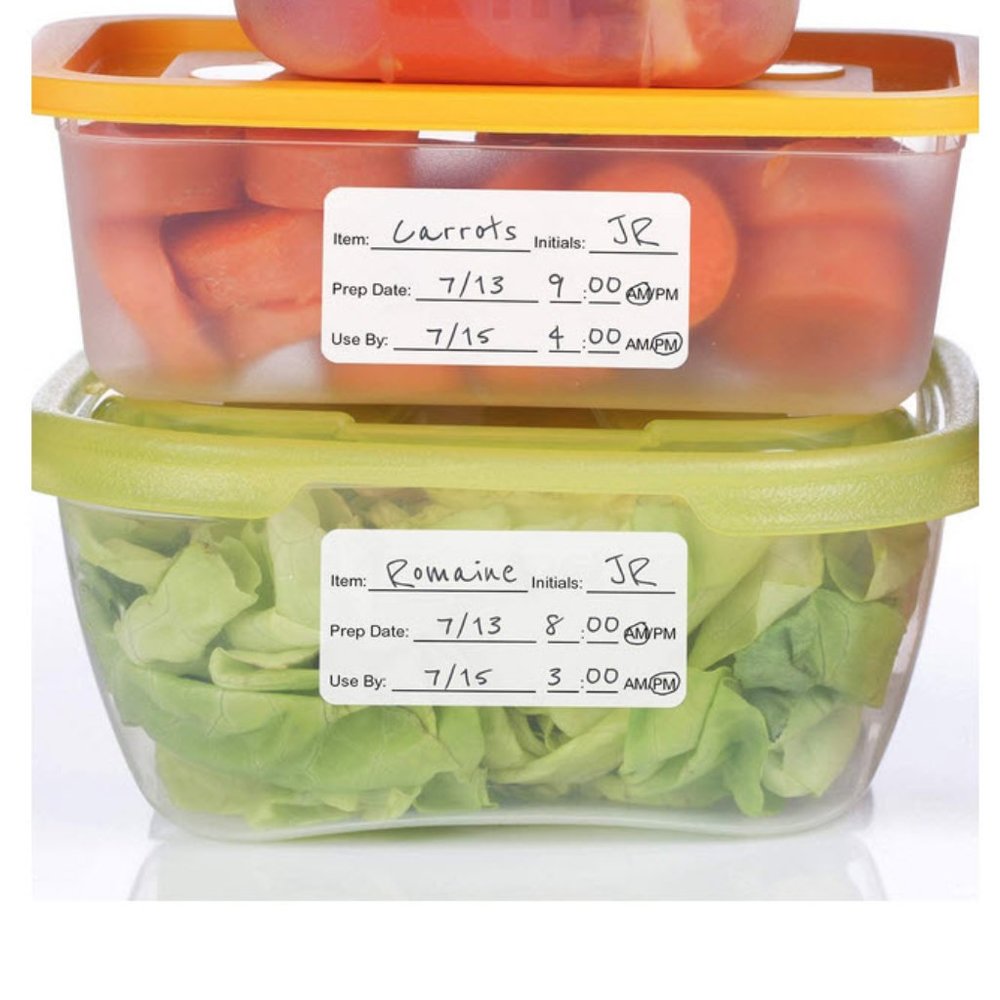 500 food meal prep dissolvable sticker labels